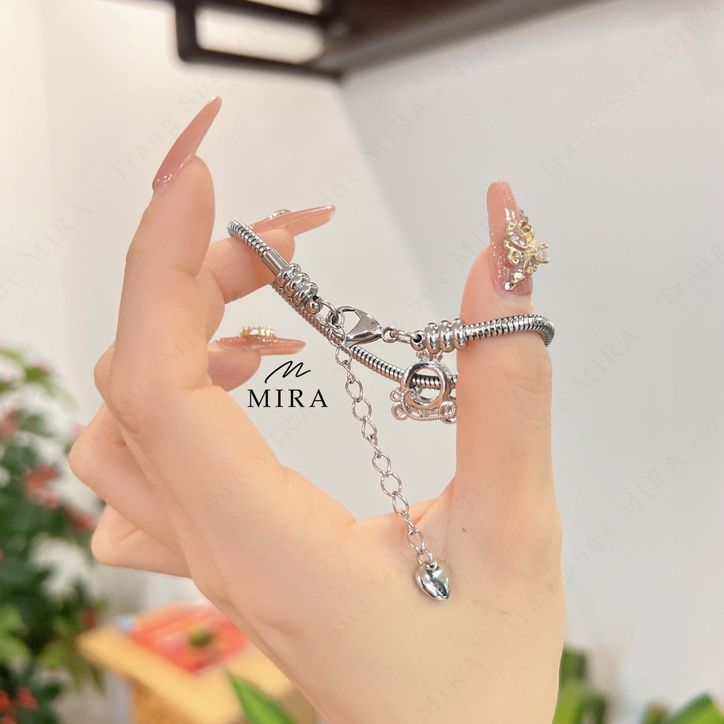 Dây , Lắc Tay MIRA & Co. - LPAN-ONE2 Mix Charm Bí Ngô Mở Hai Đầu, Dây Không Hoen Gỉ
