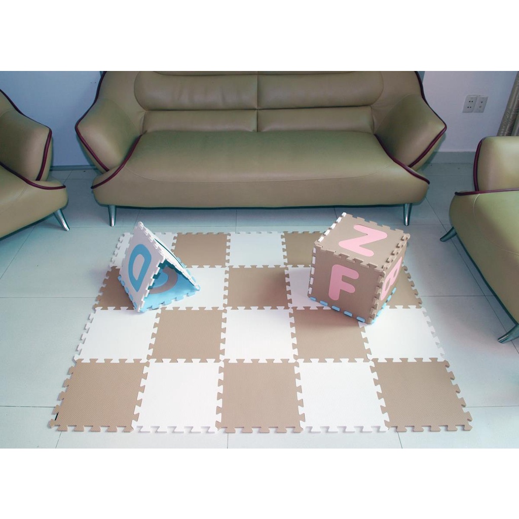 Children Kids Baby Smile Puzzle Play Mat_Mono Color 10pcs