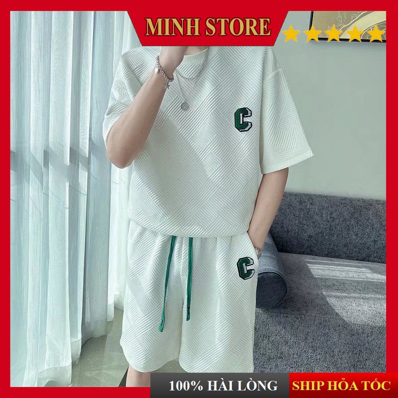 Bộ Đồ Nam Mặc Nhà Cotton Xốp Vân Nổi Cao Cấp, Bộ Thể Thao Nam Dày Dặn Co Giãn Tốt BO06 - MINHSTORE