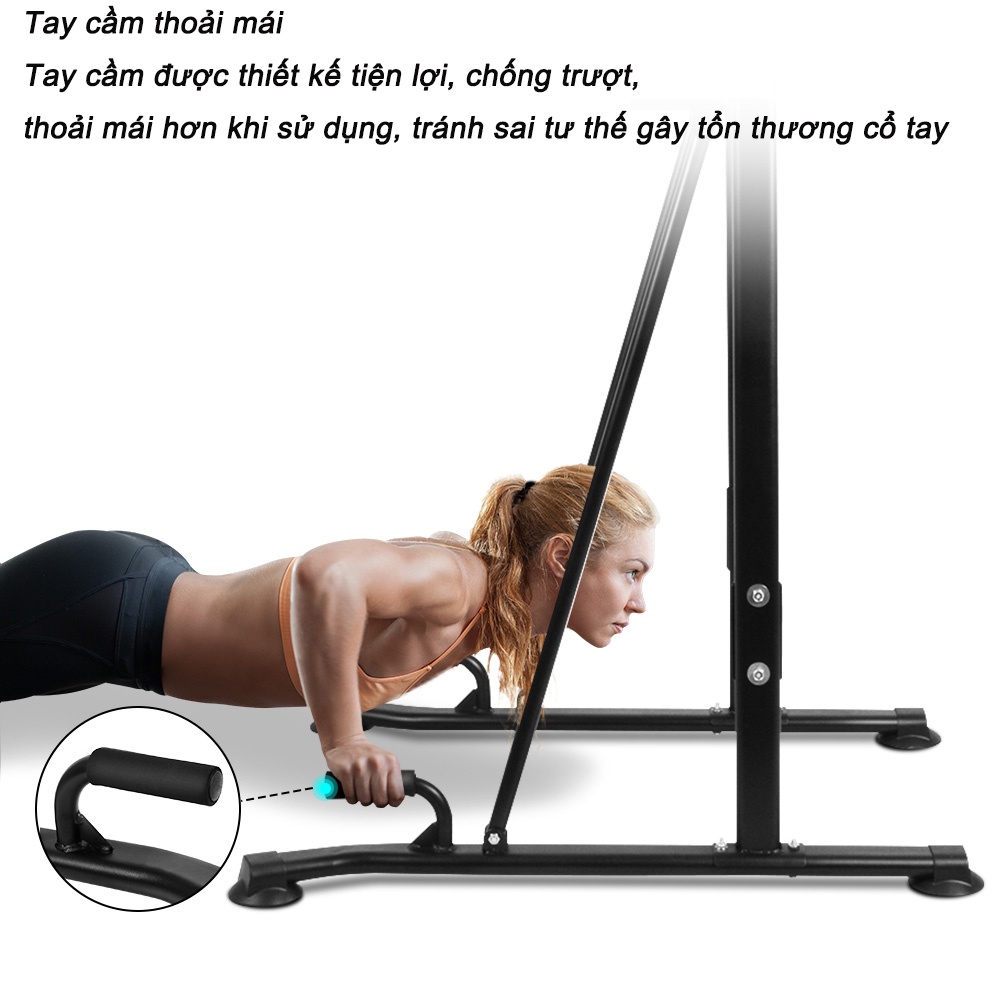 Xà đơn xà kép Onetwofit OT130 có thể điều chỉnh chiều cao dùng tập thể thao tại nhà 98cm*78cm*