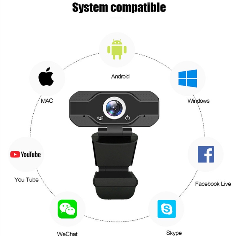 Webcam NetCAM USB 600A, Độ phân giải 1080P, Không cần cài Driver, Cắm là Dùng