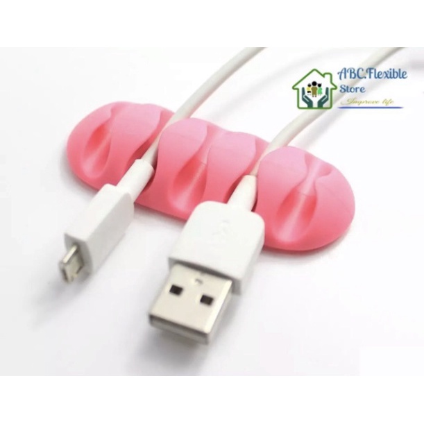 [KHUYẾN MẠI] Kẹp cao su giữ dây điện, dây sạc, tai nghe gọn gàng tiện lợi