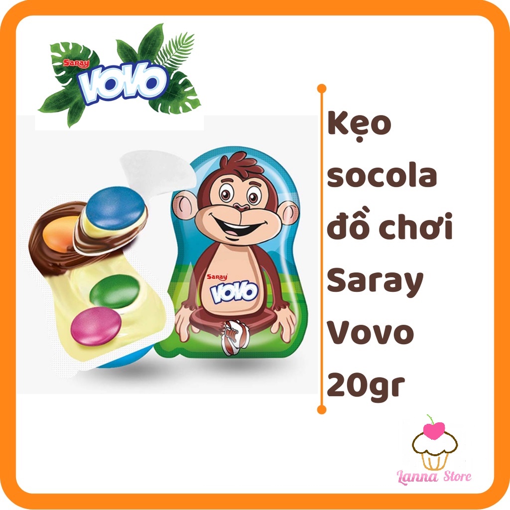 Kẹo socola đồ chơi Saray Vovo Kem Sữa Và Cacao Hạt Phỉ - 20gr