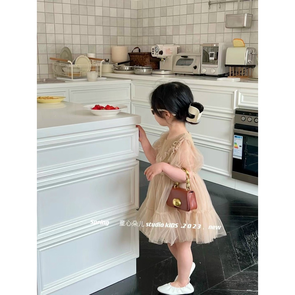 Váy Công Chúa Ren Ngực Hàng QC Cao Cấp Bé Gái