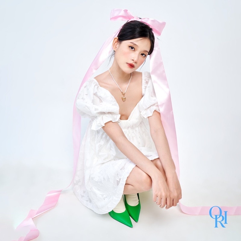 ORIGINALITY - ĐẦM BABYDOLL HOA THÊU TRẮNG - MARINE DRESS