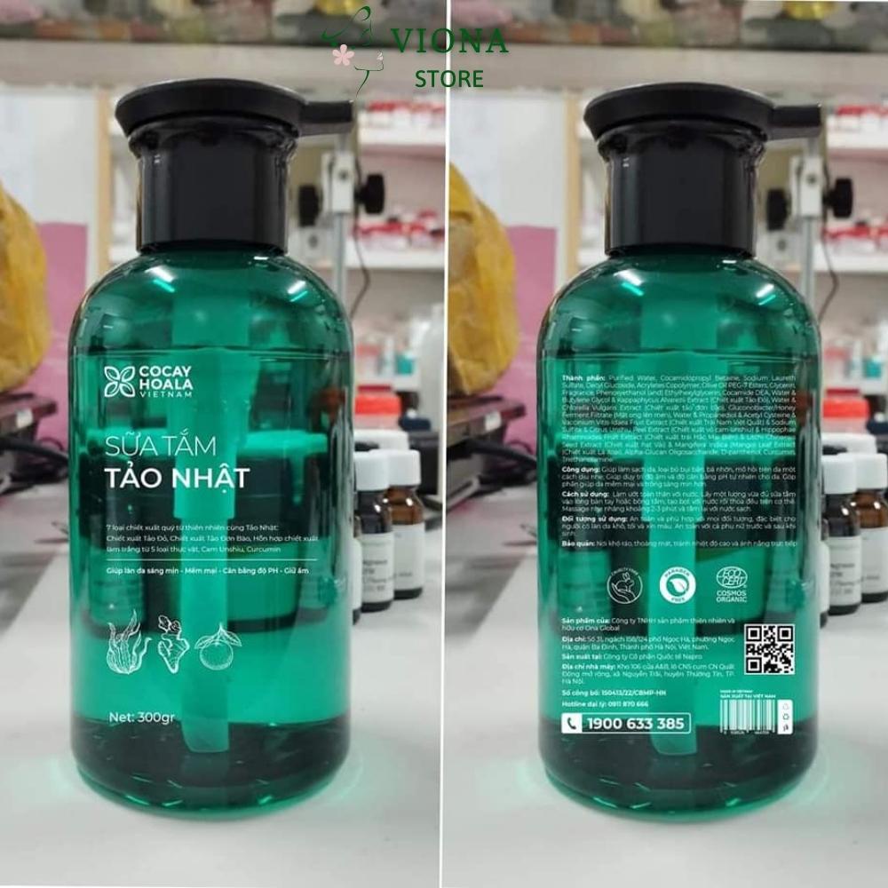Sữa tắm Tảo Nhật COCAYHOALA hương nước hoa - dưỡng trắng da - trong lượng 300gr