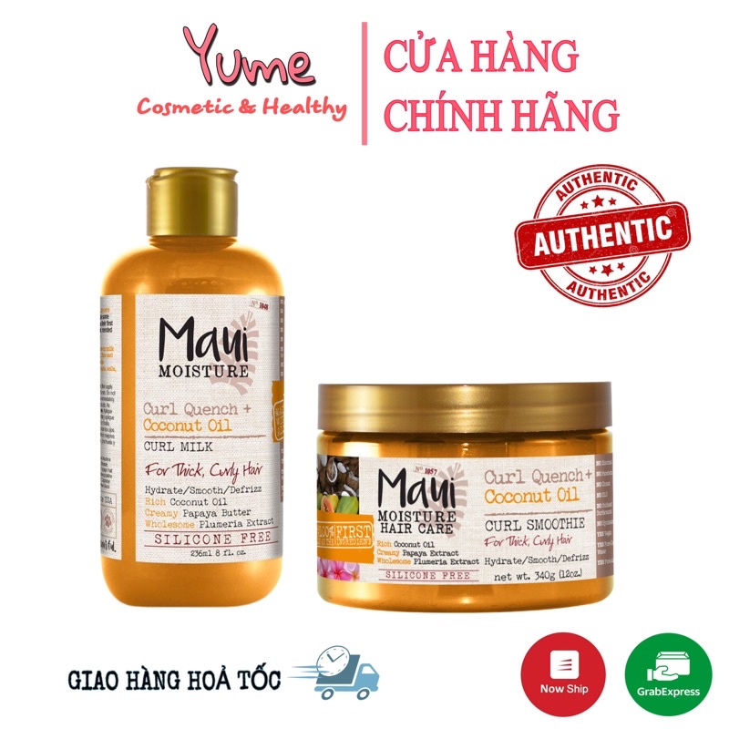 Sữa dưỡng giữ nếp tóc Maui Moisture Curl Quench + Coconut oil 236ml
