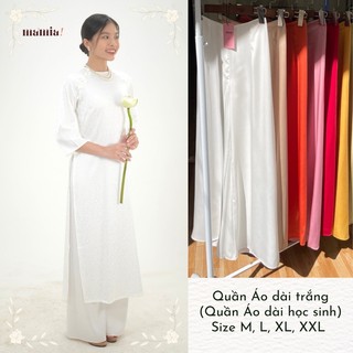 Quần Áo dài trắng, quần Áo dài nữ sinh chất lụa cao cấp