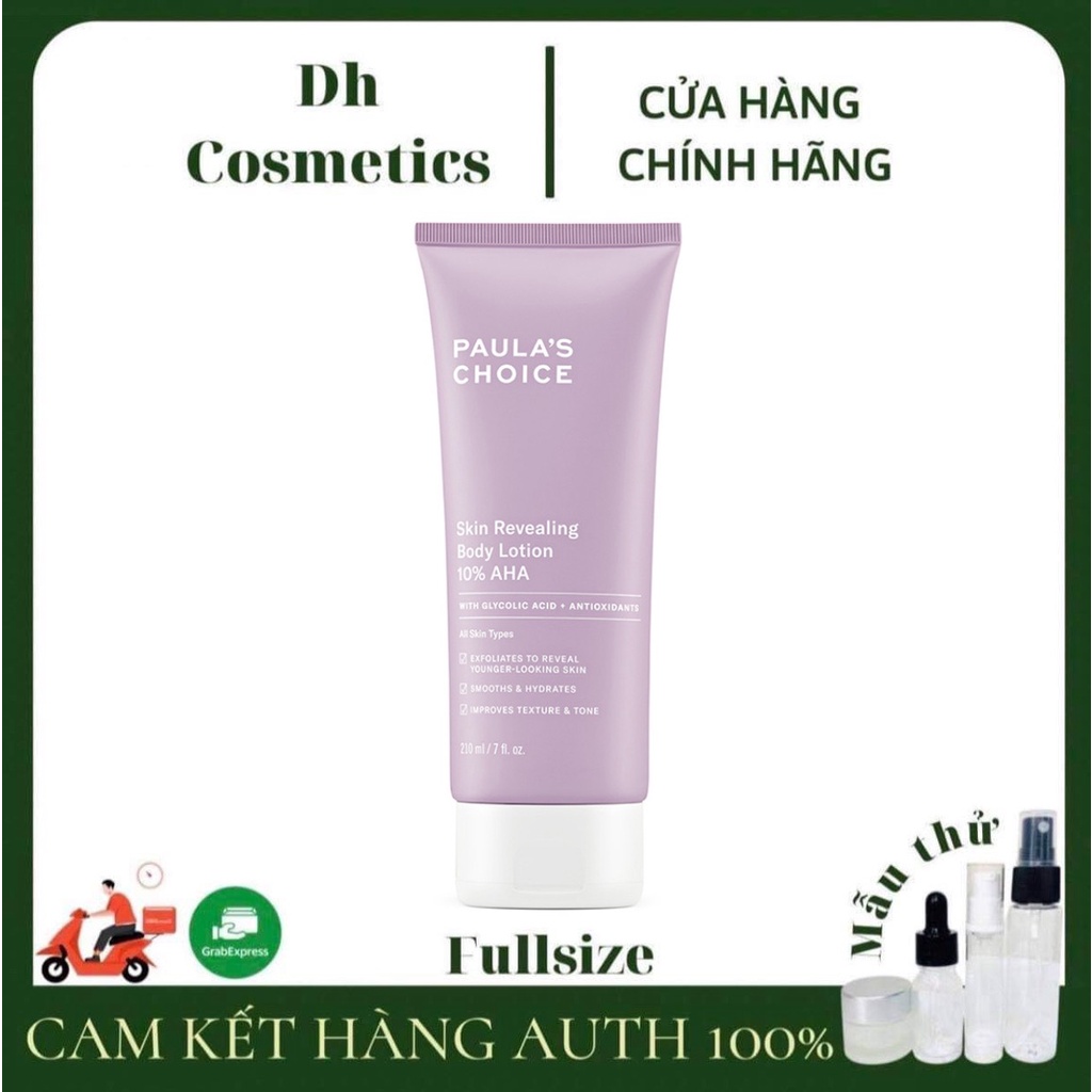 Kem dưỡng thể sáng da 10% AHA Body Lotion PauLC Skin Revealing 210ml Dhcosmetic