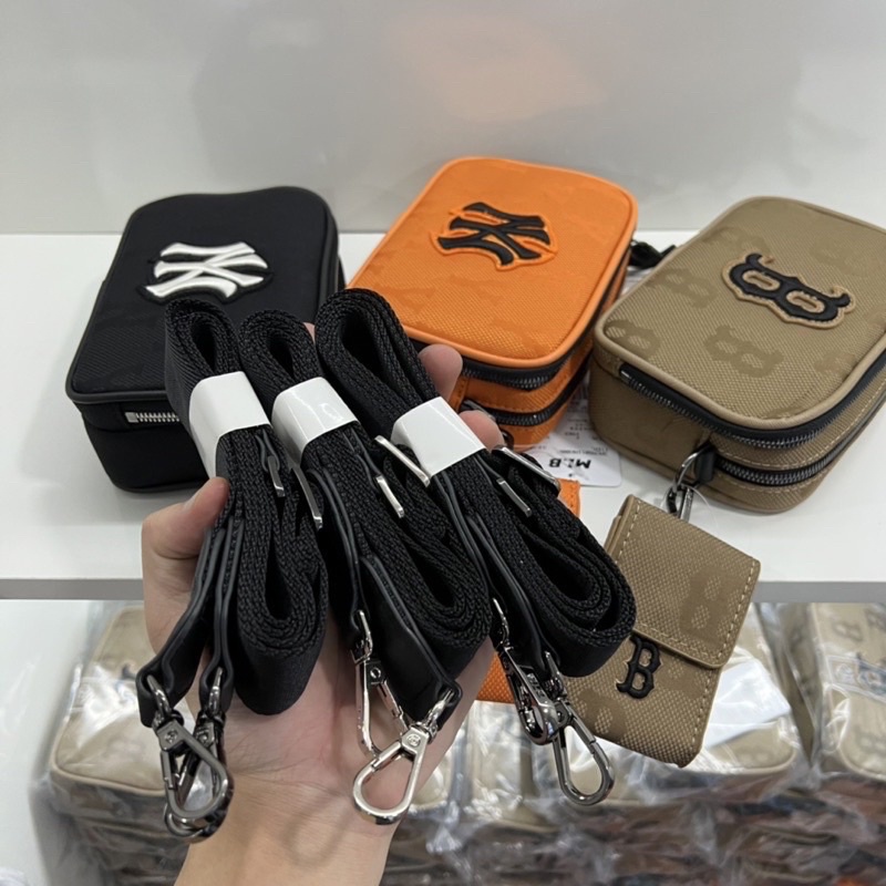 Túi Hộp Em Eo Bi Nam Nữ Unisex Hoạ Tiết Monogram NY Kèm Túi Nhỏ Chất Vải Size 18