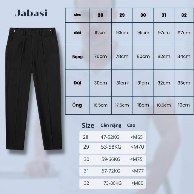 [Mã FADEP2212 giảm 10k đơn từ 99k] Quần baggy nam cạp tăng chỉnh nam Jabasi thiết kế trẻ trung hiện đại