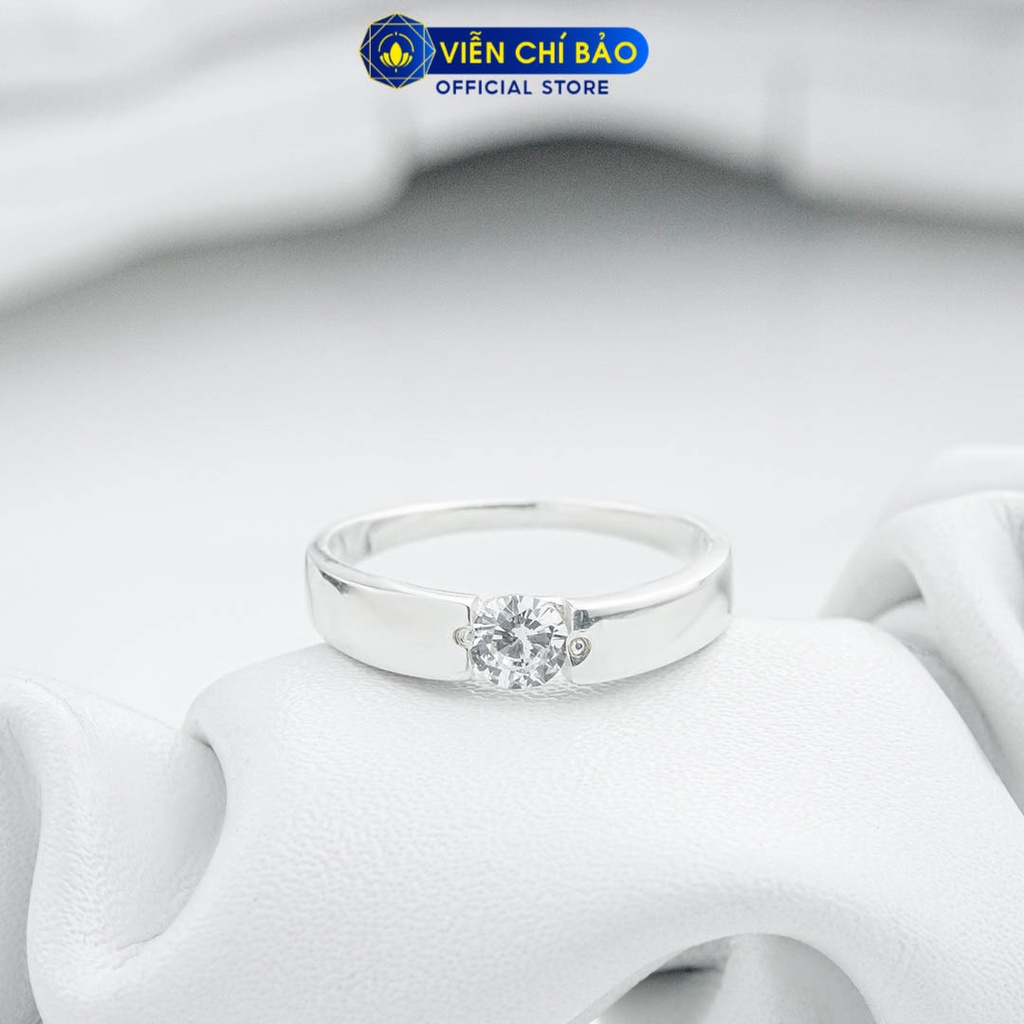 Nhẫn bạc nữ Candy đá trắng chất liệu bạc 925 thời trang phụ kiện trang sức Viễn Chí Bảo N700341