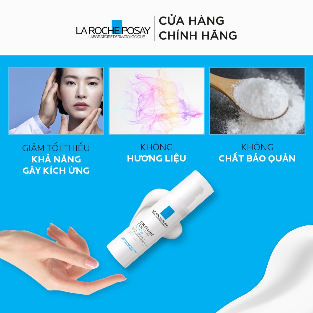 Sữa dưỡng giúp làm dịu tức thì & bảo vệ cho da quá nhạy cảm La Roche-Posay Toleriane Sensitive Fluide 40ml