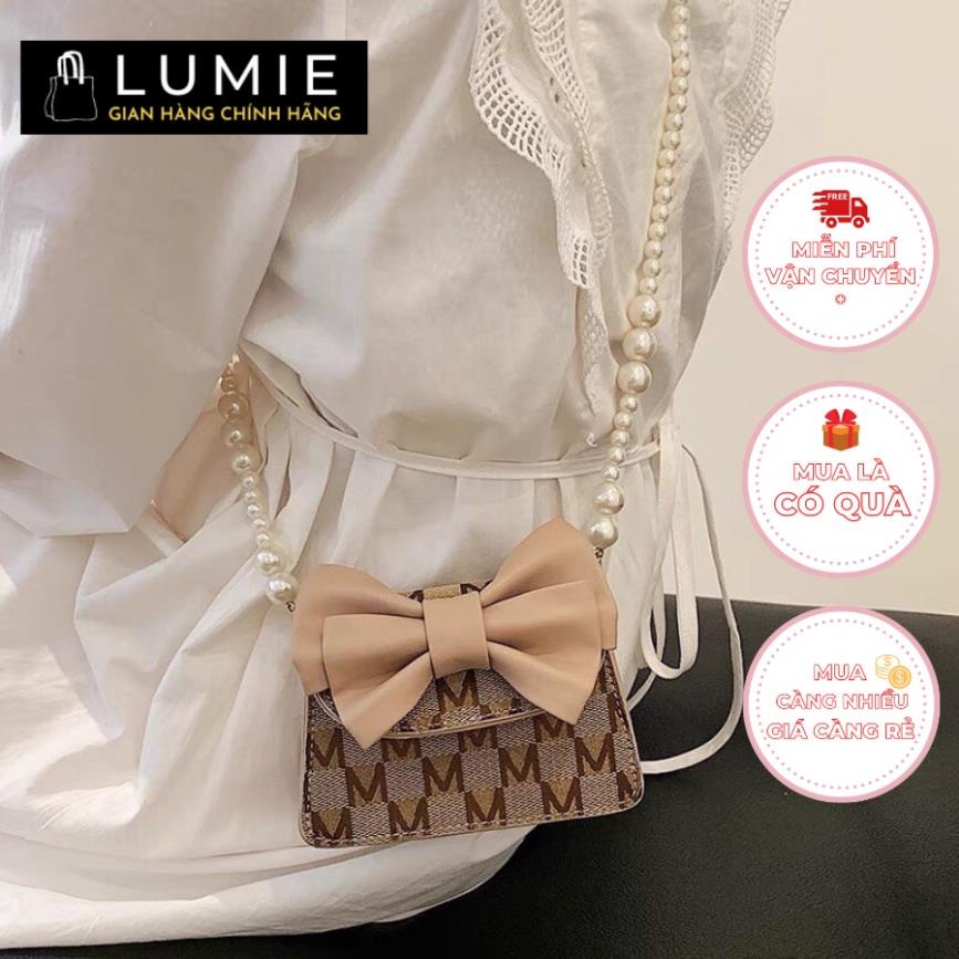 Túi xách Mini nữ đeo chéo, đeo vai, túi đi chơi, đi học, dự tiệc Lumie, chất da đẹp cao cấp size 12cm LB131