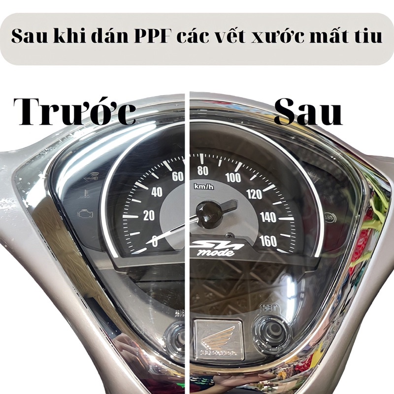 Miếng dán PPF bảo vệ mặt đồng xe ADV 160.