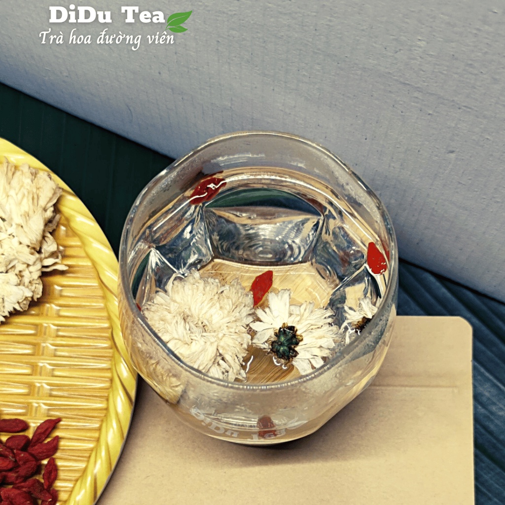 Trà cúc trắng kỉ tử đường phèn Didu Tea 1 túi 500gr gồm 24 viên