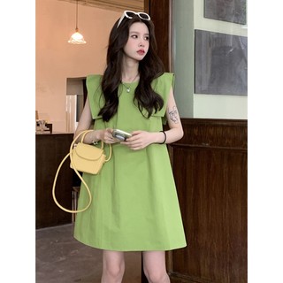 Đầm Búp Bê Không Tay Che Phủ Bụng Phong Cách Retro Dành Cho Nữ