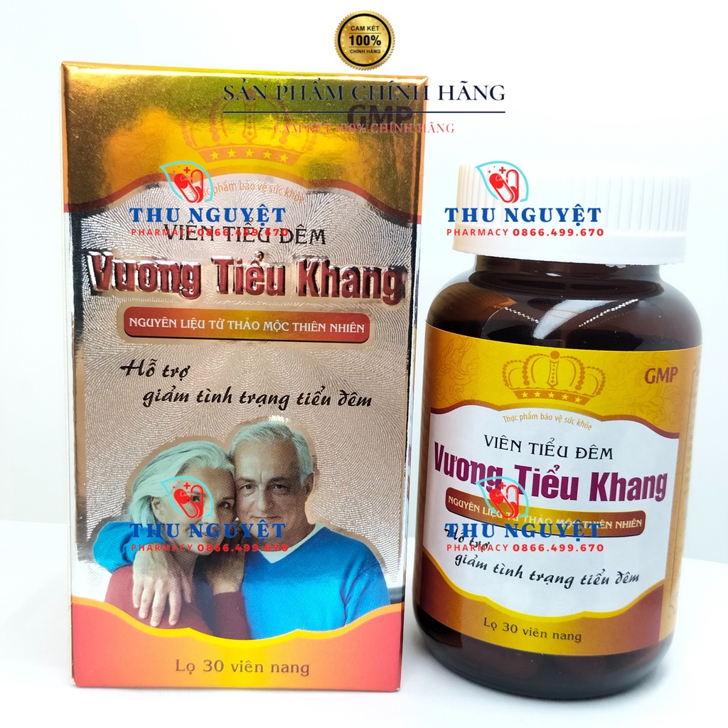 Viên tiểu đêm VƯƠNG TIỂU KHANG lọ 30 viên - Hỗ trợ giảm tình trạng tiểu đêm, tiểu nhiều lần, tiểu rắt, tiểu không tự chủ