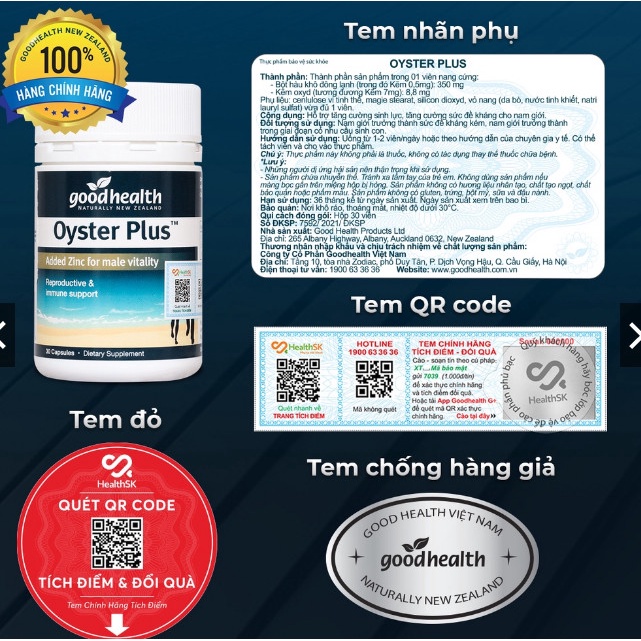 Tinh chất hàu Goodhealth Oyster plus – tăng cường sinh lý nam giới