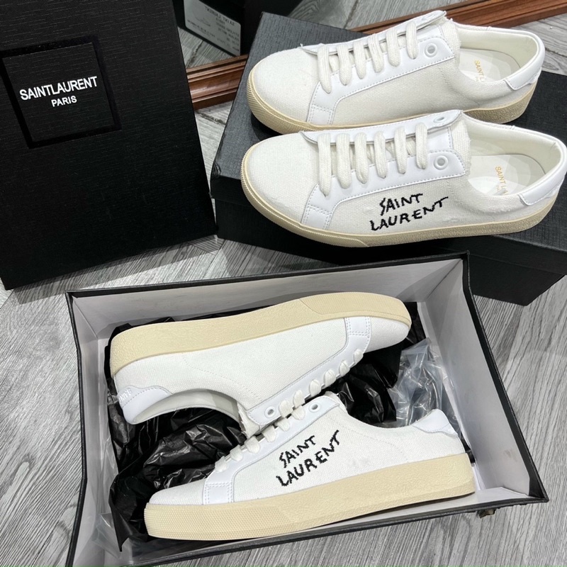 Giày thể thao SAINT LAURENT sịn mịn cao cấp box đen đủ phụ kiện tặng kèm quà