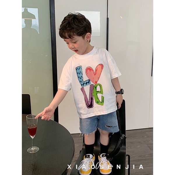 Áo phông gia đình cho bố mẹ con - chữ love