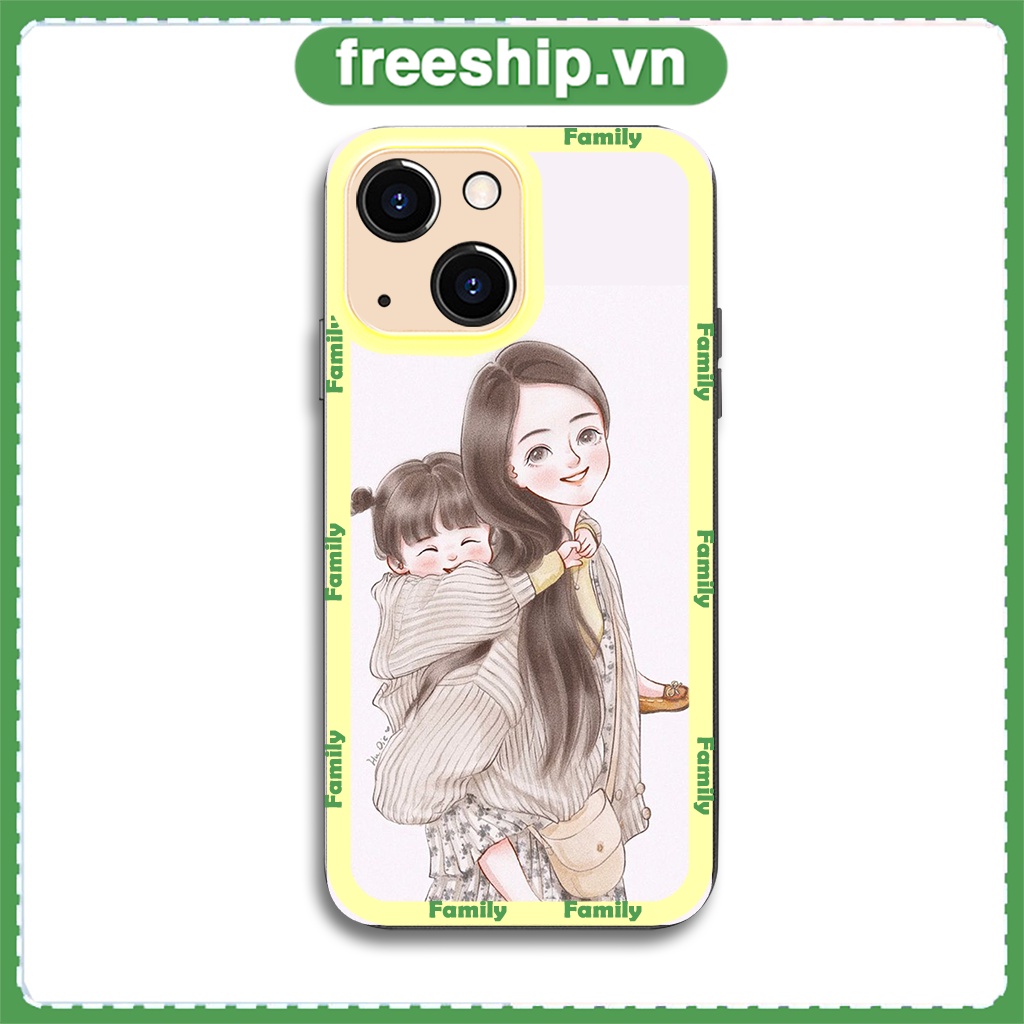 Ốp lưng iphone Ốp Điện Thoại BVC Family mẹ và con so cute Iphone 8P 14 13Promax 12 11 xr xs/Plus/Pro/Max/Mini