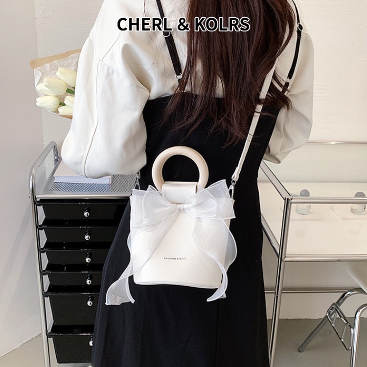 Túi Xách Đeo Vai CK Đính Nơ Thời Trang Cho Nữ