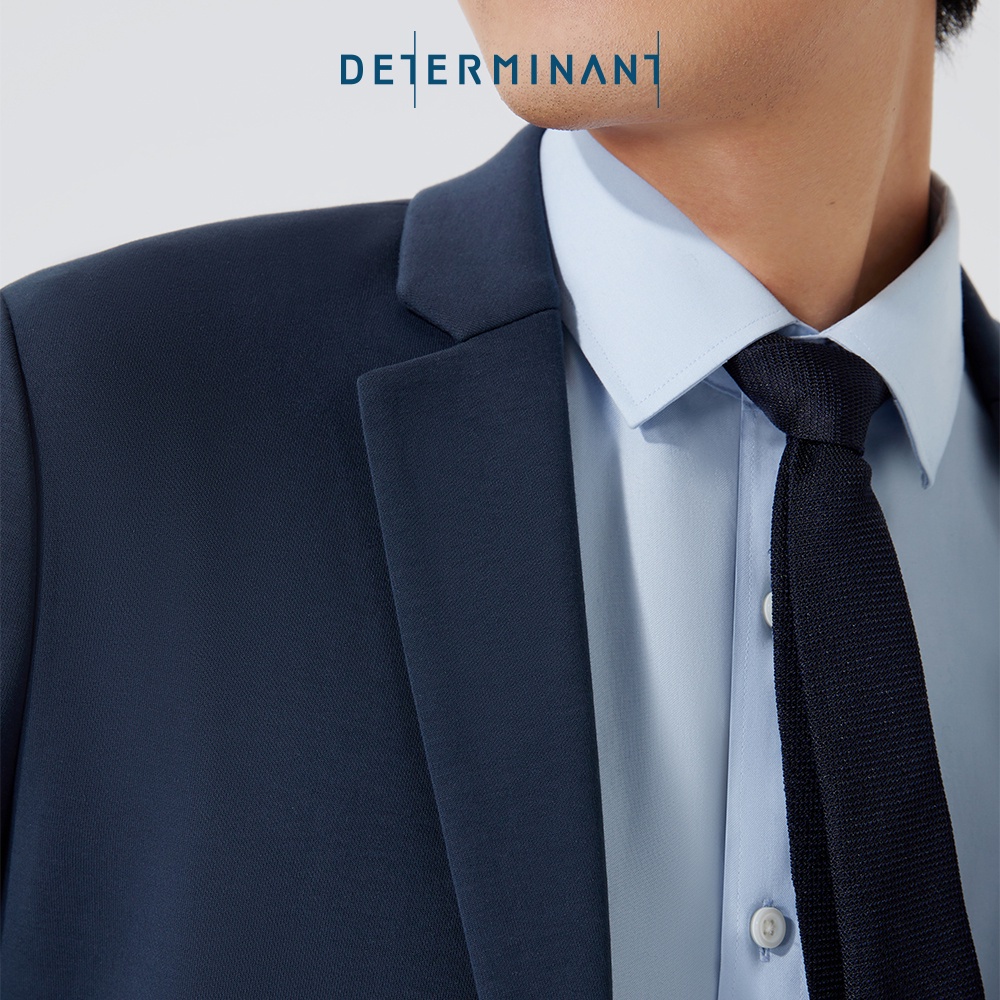 Áo khoác nam blazer Cotton Polyester chuẩn form chống nhăn thương hiệu Determinant - màu Xanh Navy 1609NZ [DETOW03]