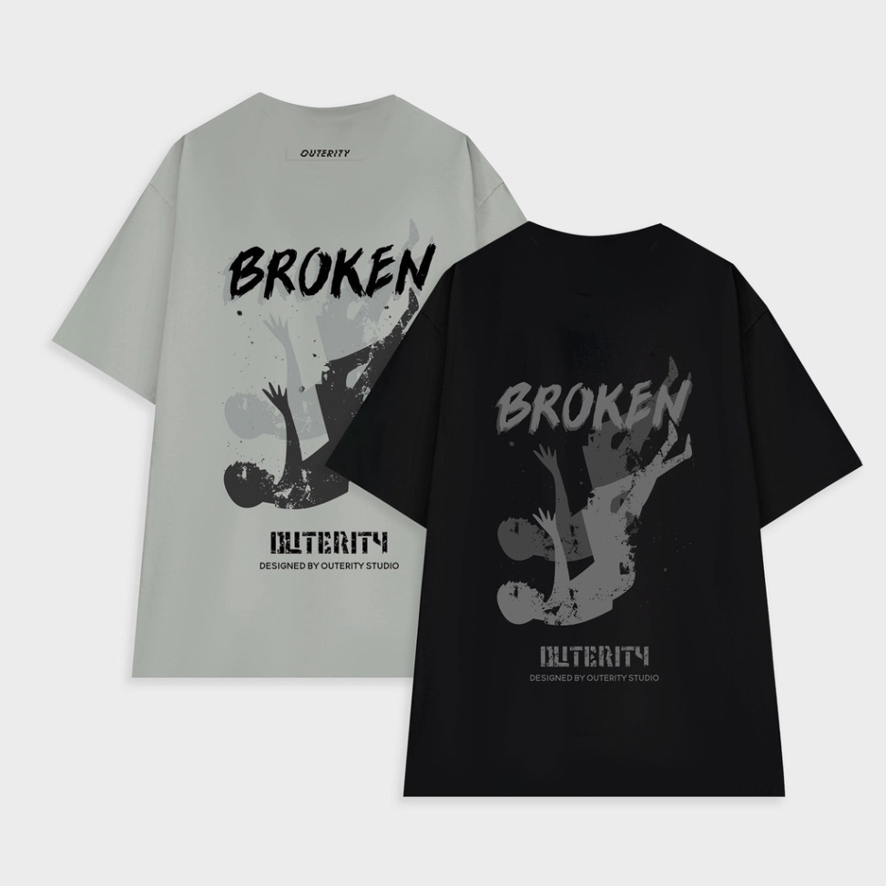 Áo thun nam nữ local brand Outerity Broken v2.0 ( rẻ )
