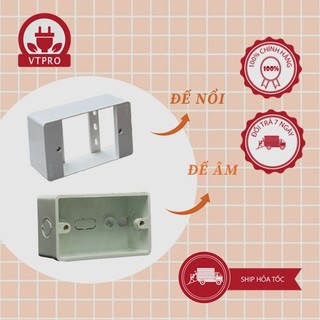 Đế âm - đế nổi mặt chữ nhật, chống cháy sino vanlock