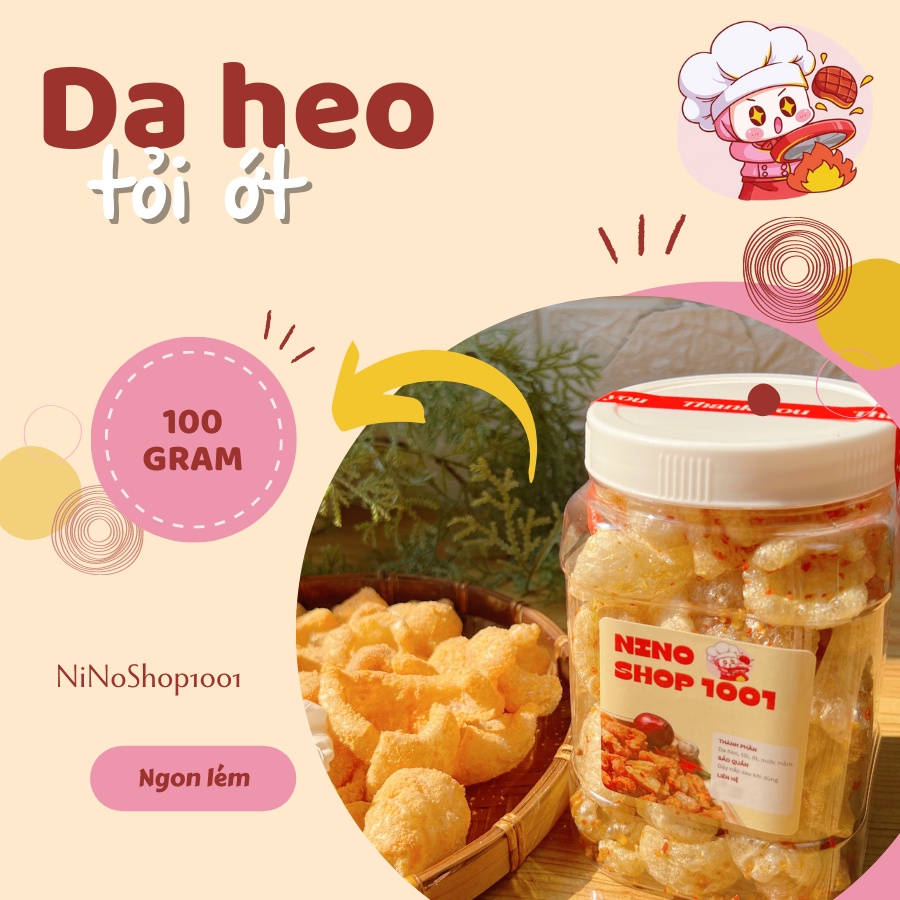 Da heo chiên tỏi ớt Nino