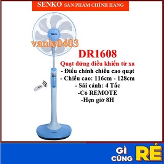 Quạt đứng SENKO DR1608 điều khiển remote từ xa chính hãng được chọn màu