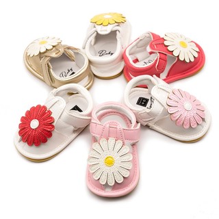 Giày sandal bông cúc tập đi bé gái đế mềm từ 0-18 tháng