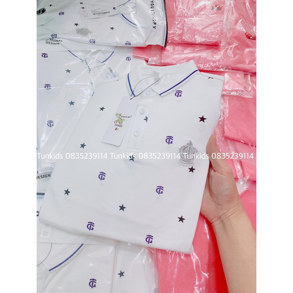 Áo phông Polo thêu Logo QCCC (Nhiều màu cho bé trai, bé gái)