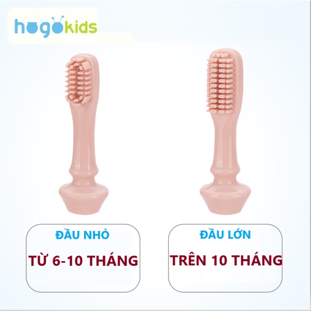 Bàn Chải Đánh Răng Silicon 2 Giai Đoạn Hogokids Cho Bé từ 6 tháng