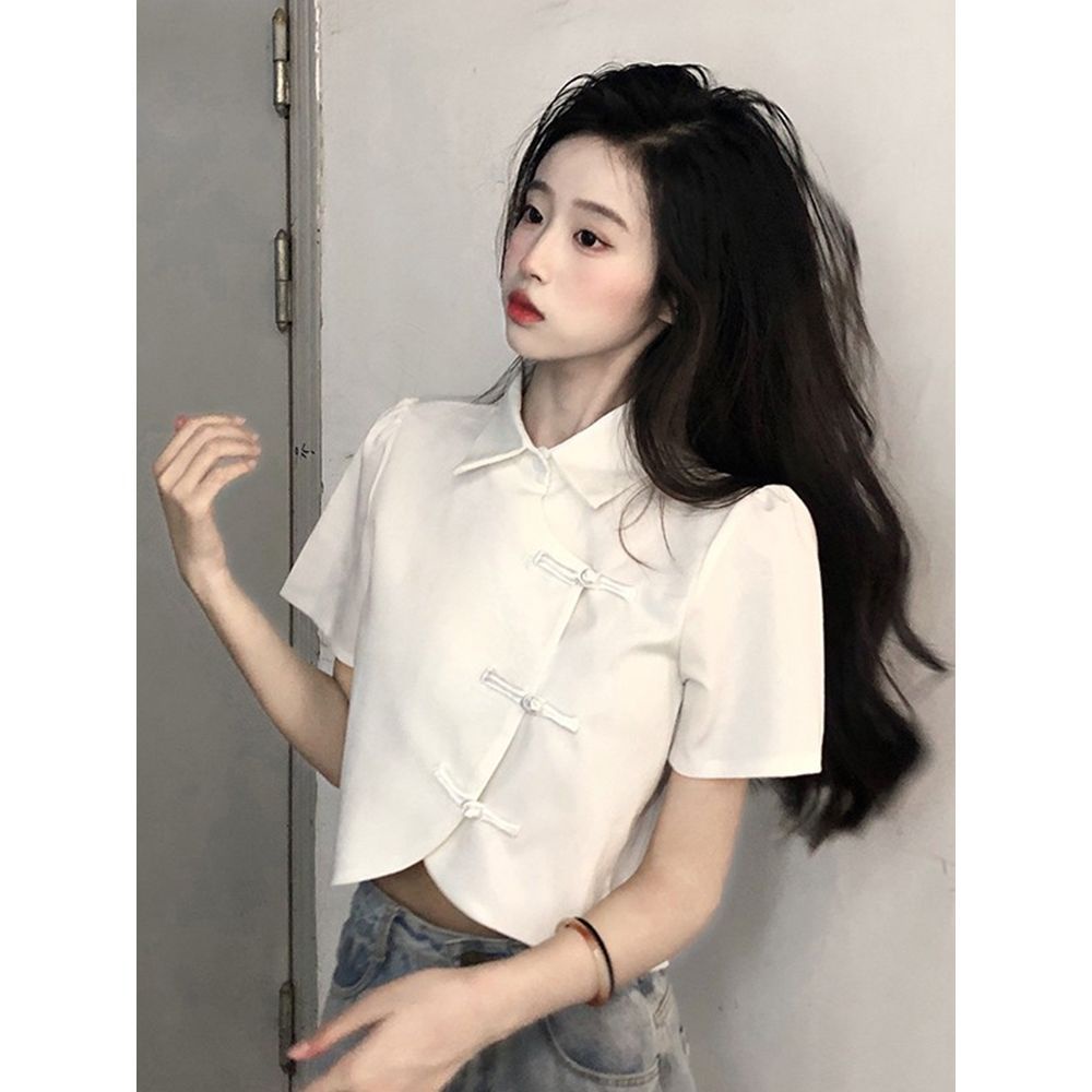 Áo Sườn Xám Tay Ngắn Phong Cách Trung Hoa Thời Trang Mùa Hè 2023 Mới