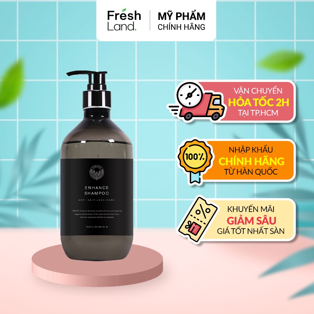 Dầu gội phục hồi tóc, Giảm rụng tóc TERAPIC Enhance Shampoo 500ml ( hsd 06.2023)