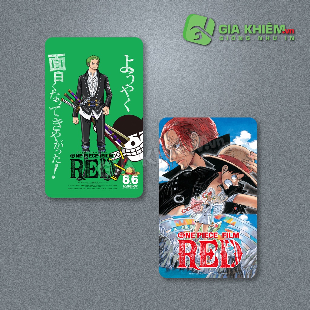 Card bo góc giấy ONE PIECE FILM RED