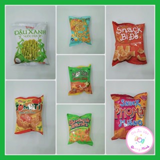 Bịch bim bim Oishi đủ vị 12g/10 gói ,6g/20 gói :Snack bí đỏ, đậu xanh nước dừa, bắp ngọt,  snack tomati, snack hành