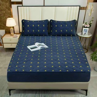 Bộ ga trần bông và 2 vỏ gối trần bông dầy dặn cực ấm cotton poly