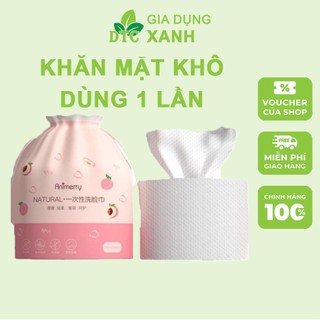 Khăn mặt khô dùng 1 lần Animerry giấy tẩy trang lau ướt siêu mềm dai mịn, giấy lau mặt 1 lần lau khô, lau ướt siêu dai