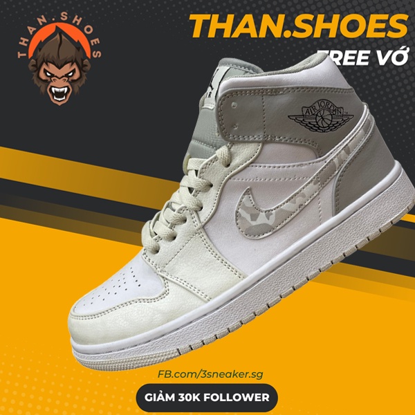 Giày JD1 Mid Camo, JD1 Cao Camo - Than.Shoes