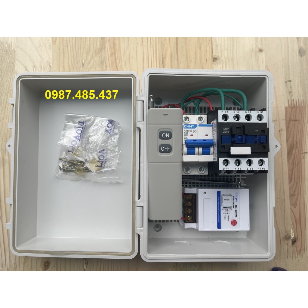 Tủ điện điều khiển từ xa máy bơm 1 pha 3 pha 1000 mét [ Tủ Lắp Sẵn ]