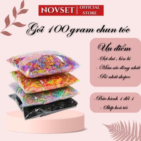Gói 100g chun buộc tóc màu đen - giadungphuongnguyen ánh nhung