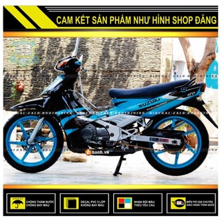 Tem rời sport satria 2000 phối xanh đen có tổ ong