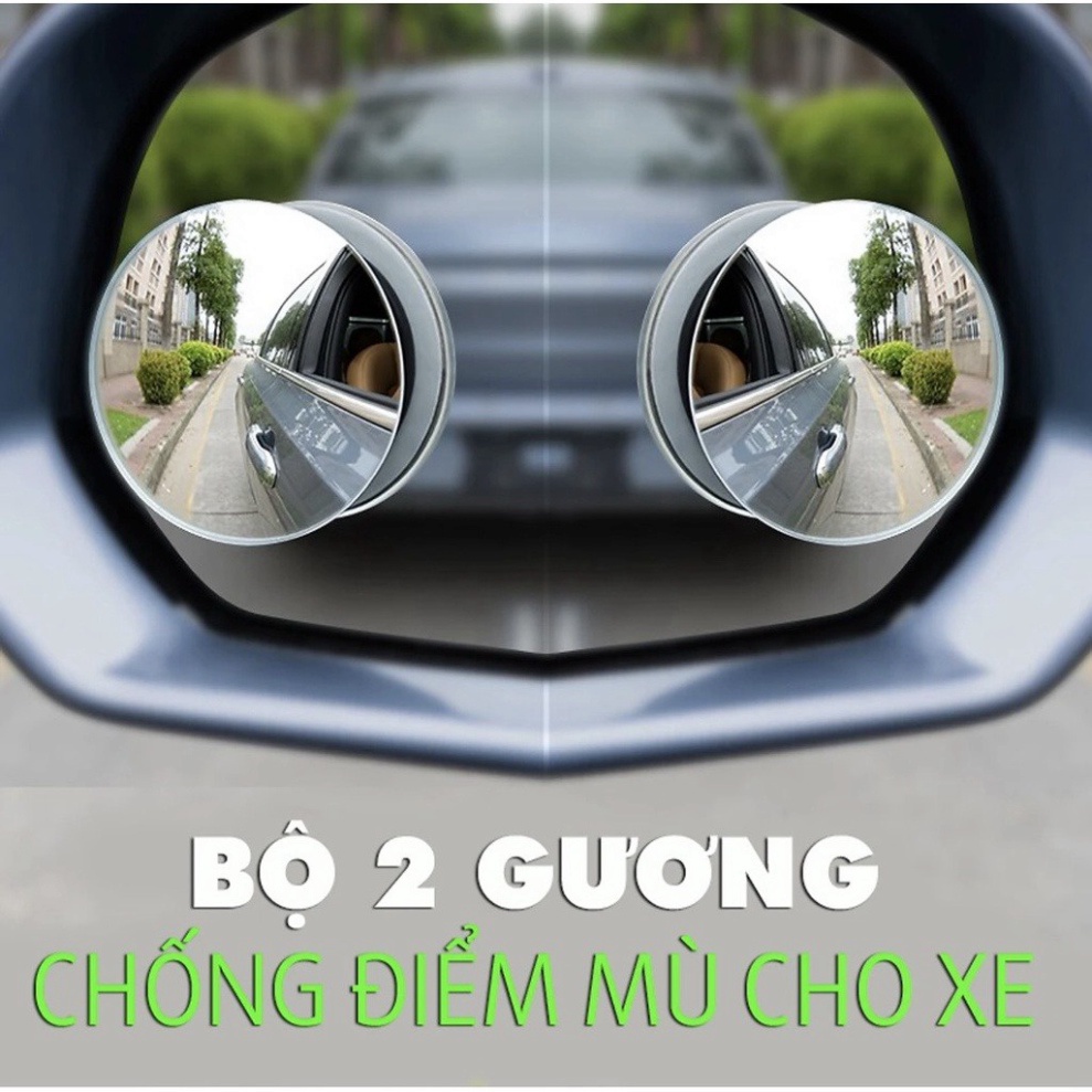 Gương Cầu Lồi Gắn Kính Chiếu Hậu Xoay 360 Độ, Xóa Điểm Mù Ô Tô Xoay 360 độ - XETABON