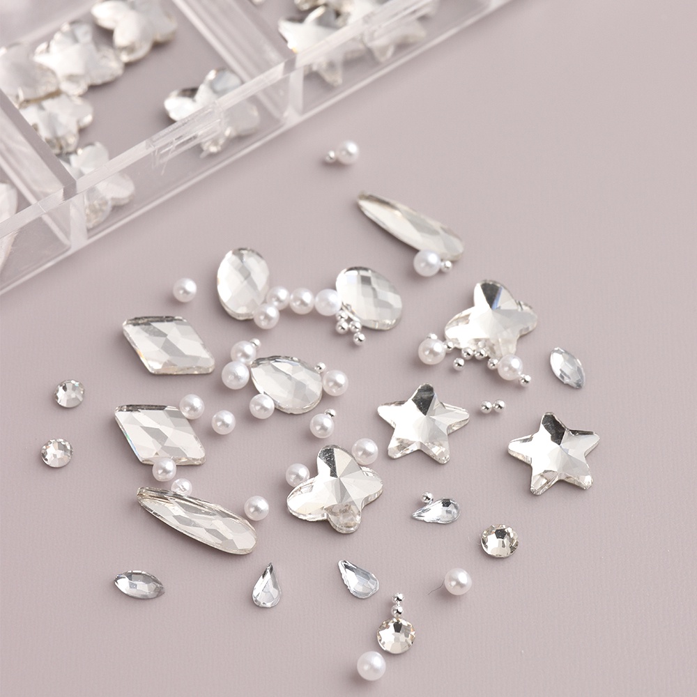 Đá Pha Lê 3D Hình Trái Tim Sang Trọng Dùng Trang Trí Móng Tay