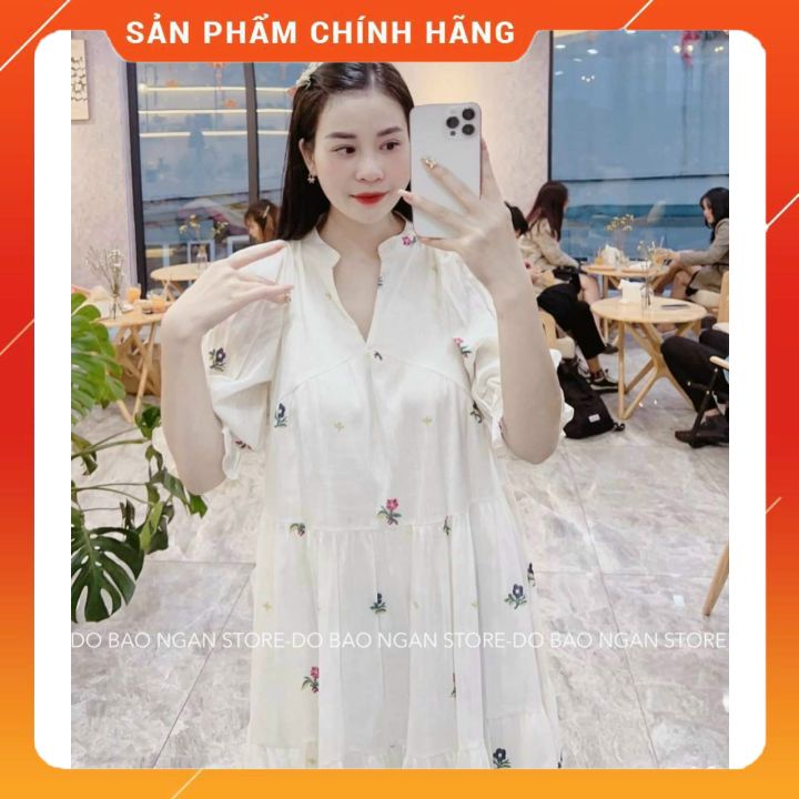Váy bầu , đầm bầu hoa nhí kiểu dáng hàn quốc mẫu mới BABYDOLL HỌA TIẾT HOA NHÍ VINTAGE TAY BỒNG TIỂU THƯ
