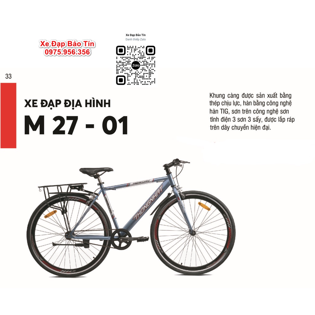 Xe đạp thể thao M27-01 - HÀNG CHÍNH HÃNG THỐNG NHẤT