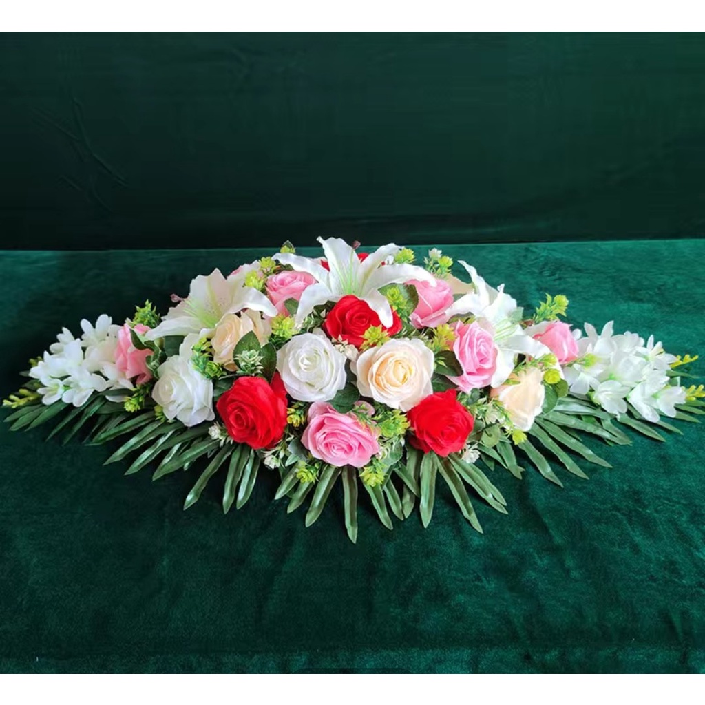 Lẵng Hoa Lụa Để Bàn Họp Hội nghị Hội Thảo Trang Trí Sự Kiện, giỏ hoa để bàn phòng khách trang trí nhiều mẫu đẹp KH-01